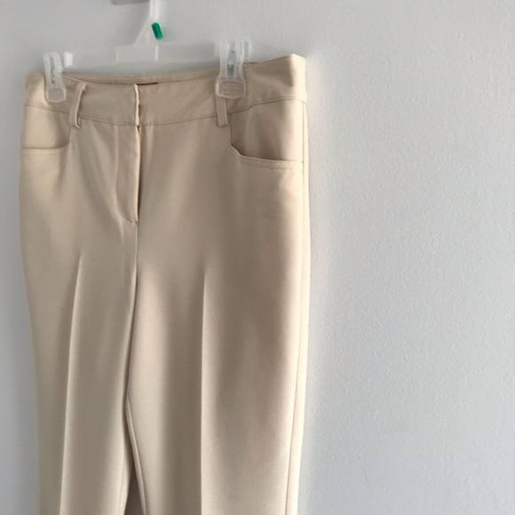 San Francisco High Waisted Cream Pleated Straight Leg Pants - Picture 5 of 16